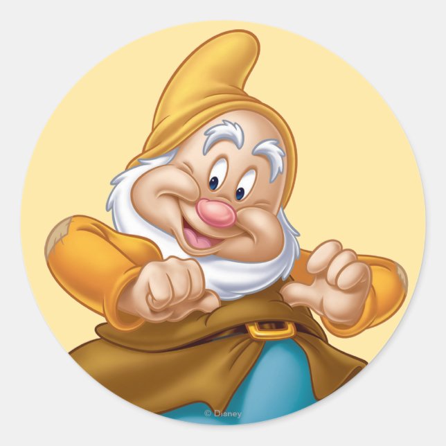 Happy 4 classic round sticker (Front)