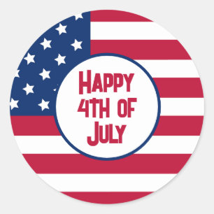 Happy 4 juillet Sticker Drapeau Américain