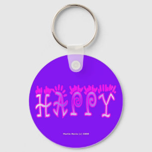 Happy (4a) Keychain