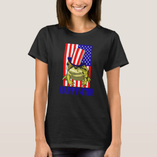 Happy 4Th American Flag Frog  Women Frog Love  1 T-Shirt