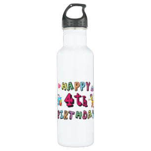 Happy 4th Birthday 4 year b-day wishes 710 Ml Water Bottle