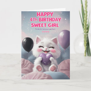 Happy 4th Birthday Card