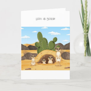 Happy 4th Birthday Card