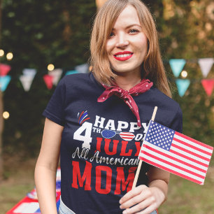 Happy 4th July all american Mom - 4th July Tri-Blend Shirt