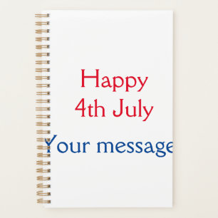 Happy 4th July independence day add name text Planner