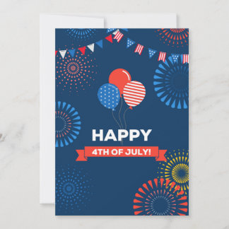Happy 4th July Independence Day Card
