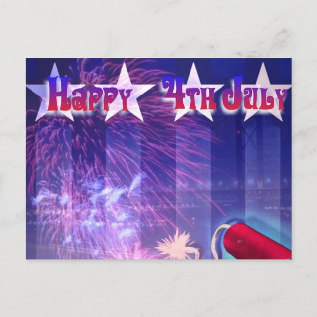 Happy 4th July Postcard (Front)