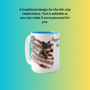 Happy 4th July Stephen  Two-Tone Coffee Mug