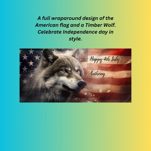 Happy 4th July Timber Wolf Two-Tone Coffee Mug