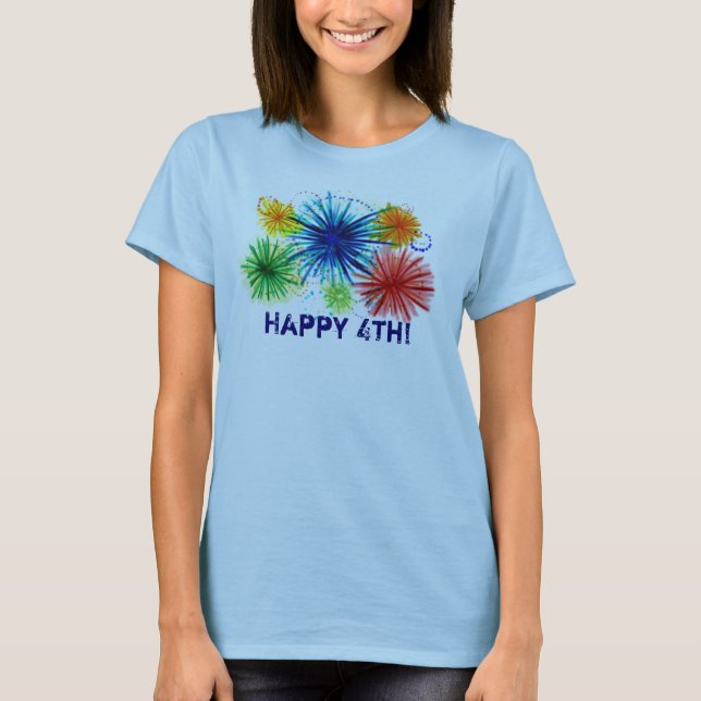 Happy 4th ladies shirt (Front)
