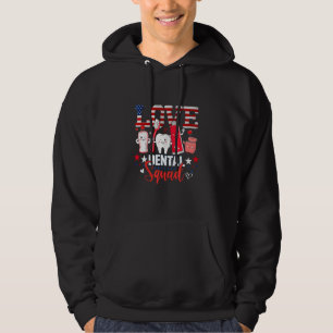 Happy 4th Of Jul Love Dental Assistant Dentist 10 Hoodie