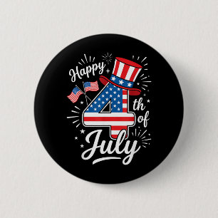 Happy 4th of July 2 Inch Round Button