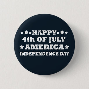 Happy 4th of july 2 inch round button