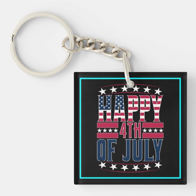 Happy 4th of July-69413 Keychain (Front)