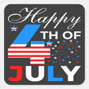 Happy 4th Of July-97958 Square Sticker