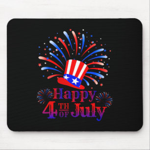 Happy 4th Of July America Celebrating Freedom Mouse Pad