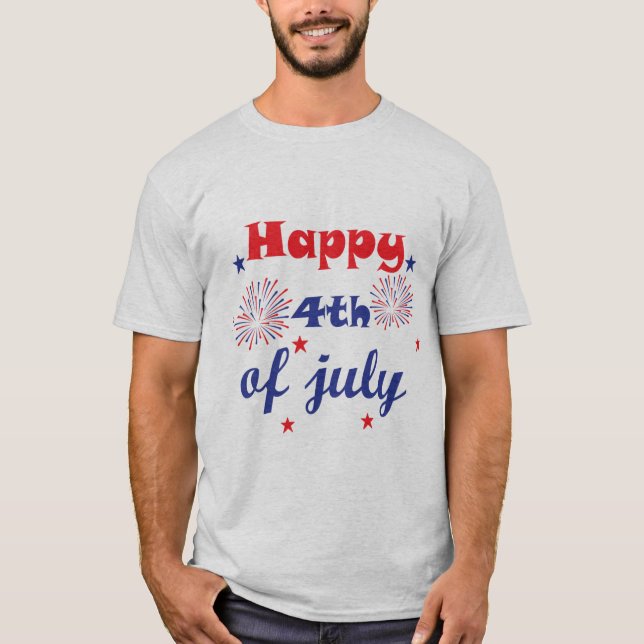Happy 4th of July America Celebrating Freedom  T-Shirt (Front)