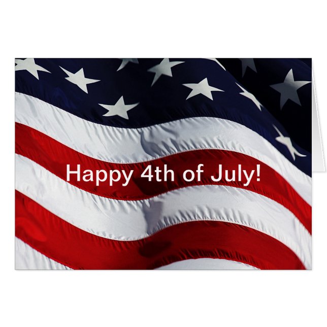 Happy 4th of July! American Flag Customizable (Front Horizontal)