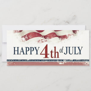 Happy 4th of July - American Flag Vintage Design