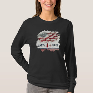 Happy 4th of July - American Flag Vintage Design T-Shirt