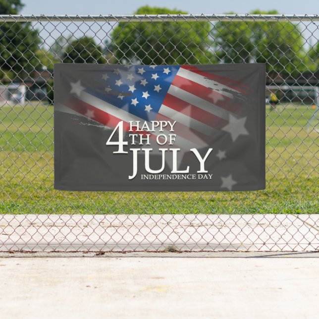 Happy 4th of July American Patriotic Banner (Insitu)