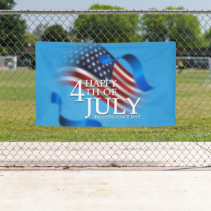 Happy 4th of July American Patriotic Banner