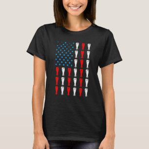 Happy 4th Of July Beer Celebrating Freedom Flag Pa T-Shirt