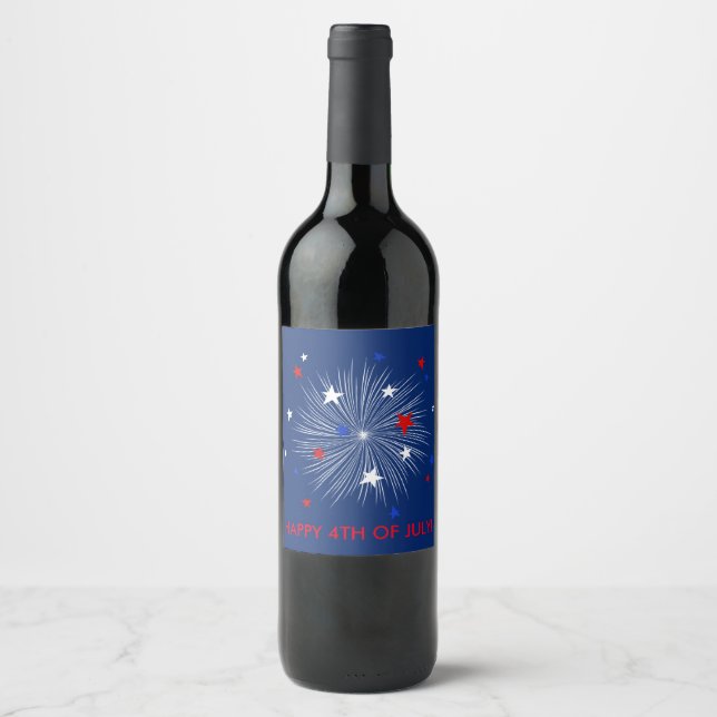 Happy 4th of July! Beer Label | Fireworks (Front)