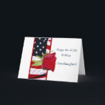 Happy 4th of july birthday rose granddaughter card<br><div class="desc">Fourth of july birthdaycard,  family relation specific,  red rose, </div>