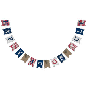 Happy 4th of July Bunting Banner