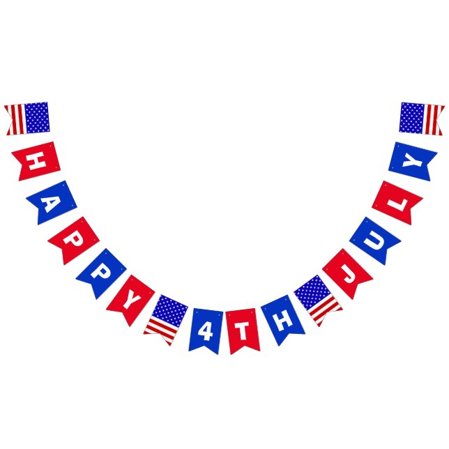 Happy 4th of July Bunting Flags (All)