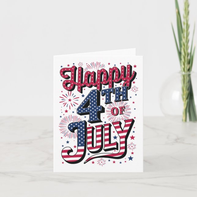 Happy 4th Of July  Card (Front)