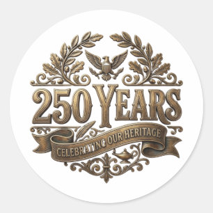 HAPPY 4TH OF JULY CLASSIC ROUND STICKER