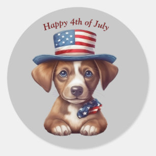 Happy 4th of July  Classic Round Sticker