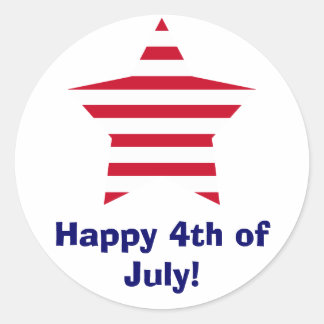 Happy 4th of July! Classic Round Sticker