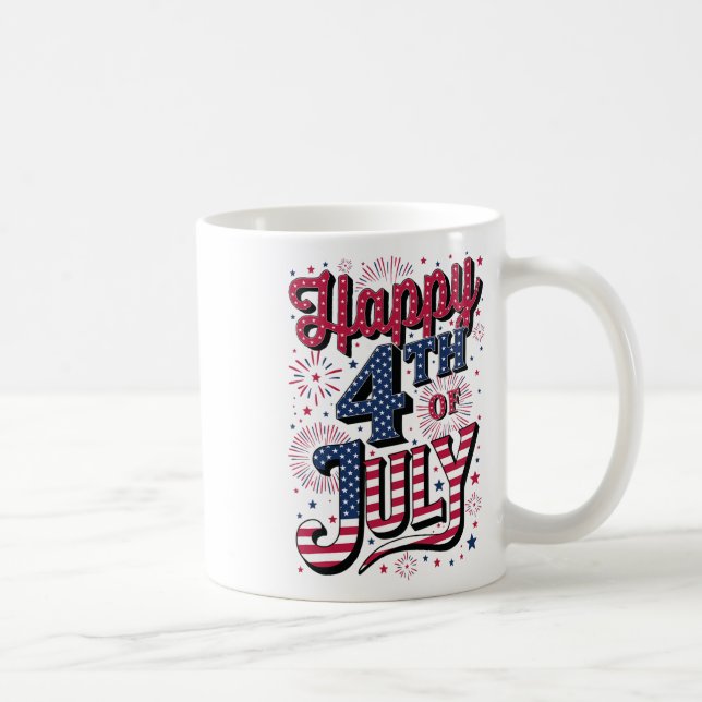 Happy 4th Of July  Coffee Mug (Right)