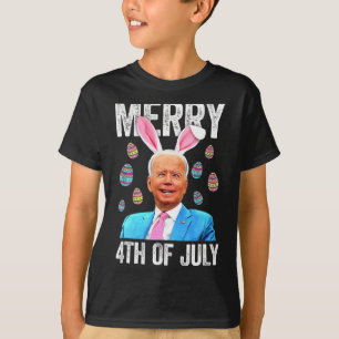 Happy 4th Of July Confused Funny Biden Easter Day  T-Shirt