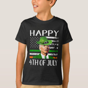 Happy 4th Of July Confused Funny Joe Biden St Patr T-Shirt