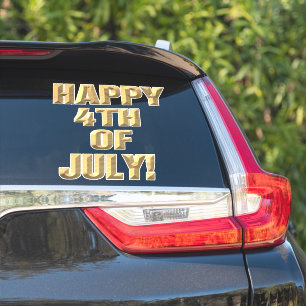 Happy 4th of July contour sticker