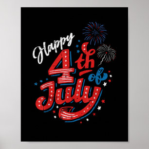 Happy 4th of July Cool Independence Day Patriotic  Poster