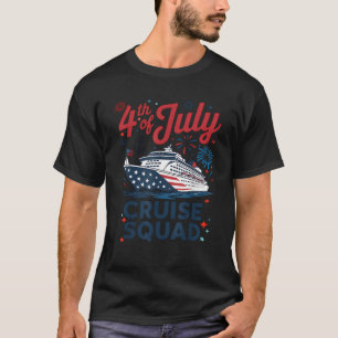 Happy 4th of July Cruise Family Matching Red White T-Shirt