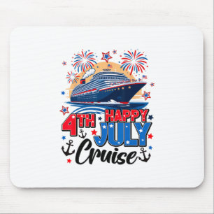 Happy 4th Of July Cruise Patriotic Family Matching Mouse Pad