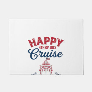 Happy 4th of July Cruise Patriotic Ship Design_1 Doormat