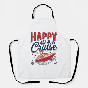 Happy 4th of July Cruise Vintage Patriotic Shirt_1 Apron