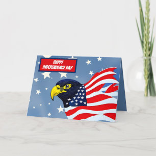 Happy 4th of july, eagle, vintage Postcard