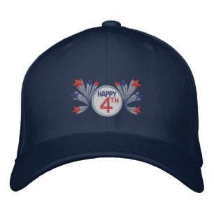 Happy 4th of July Embroidered Hat