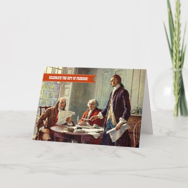 Happy 4th of July Fine Art Custom Card (Front)