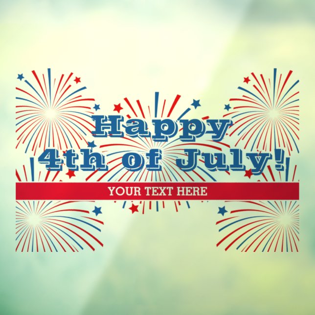 Happy 4th of July fireworks party custom Window Cling (Sheet 3)