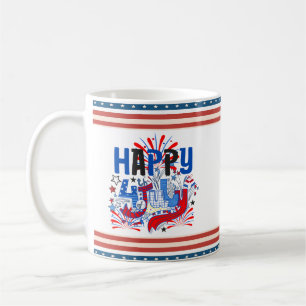 Happy 4th of July Fireworks USA-63261 Coffee Mug