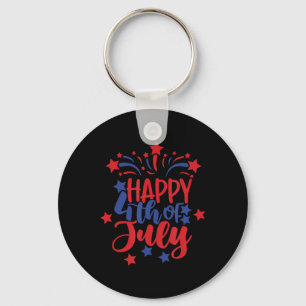 Happy 4th Of July For Men Women Kids Keychain